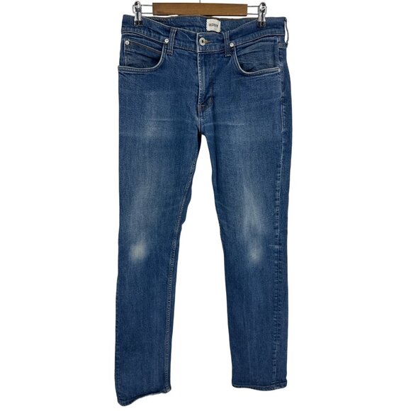 Hudson Blake Slim Straight Zip Fly Jeans Size 33 Blue Denim - Picture 1 of 12